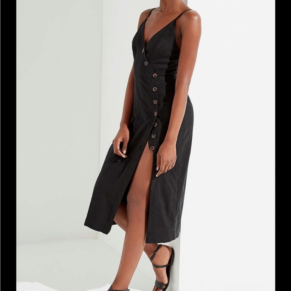Urban Outfitters Amber Linen Midi Dress